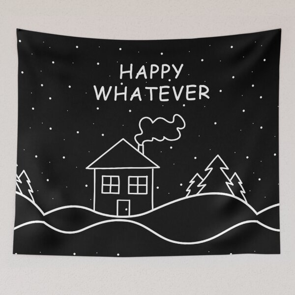 Item preview, HAPPY WHATEVER (Winter Scene) designed and sold by SarcasticWords.