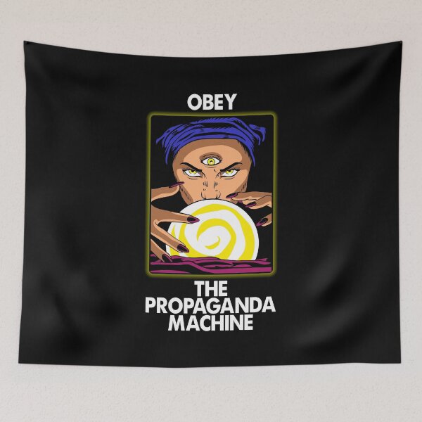 Item preview, Obey The Propaganda Machine – Crystal Ball Medium Consumerism Manipulation designed and sold by The Green Corner.