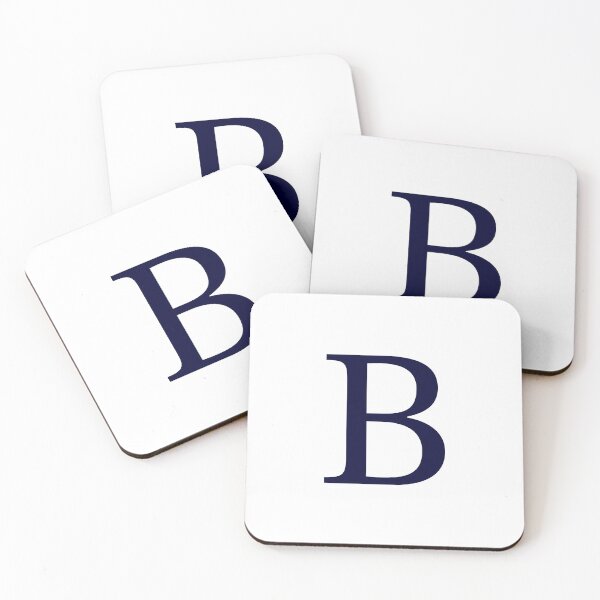 Item preview, Navy Blue On White Basic Monogram B designed and sold by rewstudio.