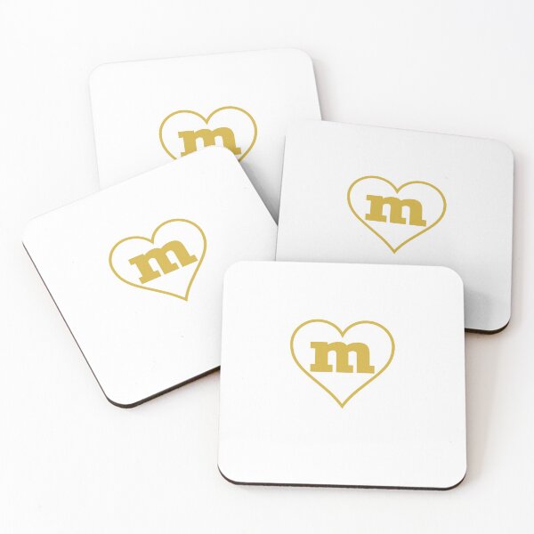 Item preview, Gold Letter M I Love M Heart Monogram designed and sold by clothesy7.