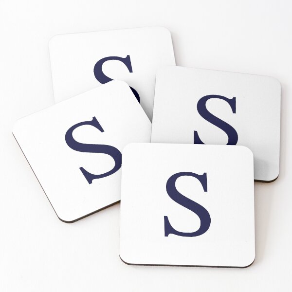 Item preview, Navy Blue On White Basic Monogram S designed and sold by rewstudio.