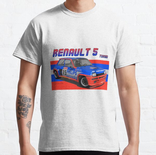 LAtelier Renault T-Shirt Homme Collection Legend Blanc- Taille : XL Renault R5 Turbo
