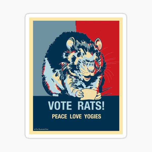 Item preview, Vote Rats! designed and sold by The Illustrated Rat.