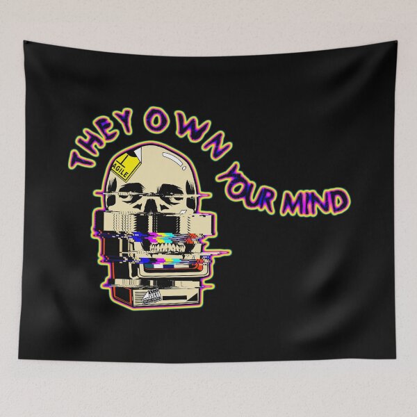 Item preview, They Own Your Mind – Mass Media Television Skull Manipulation Propaganda designed and sold by The Green Corner.