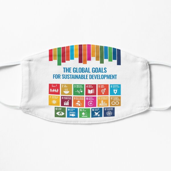 Die globalen Ziele für nachhaltige Entwicklung UN-Ziele für nachhaltige Entwicklung SDGs 2030 Flache Maske