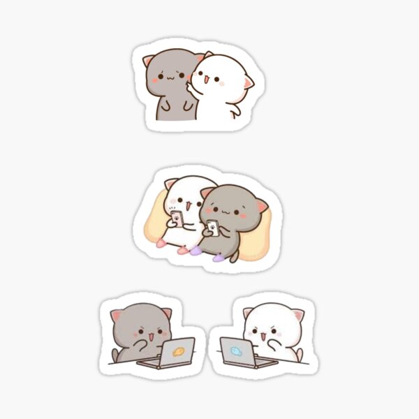 Peach and Goma (2) Sticker