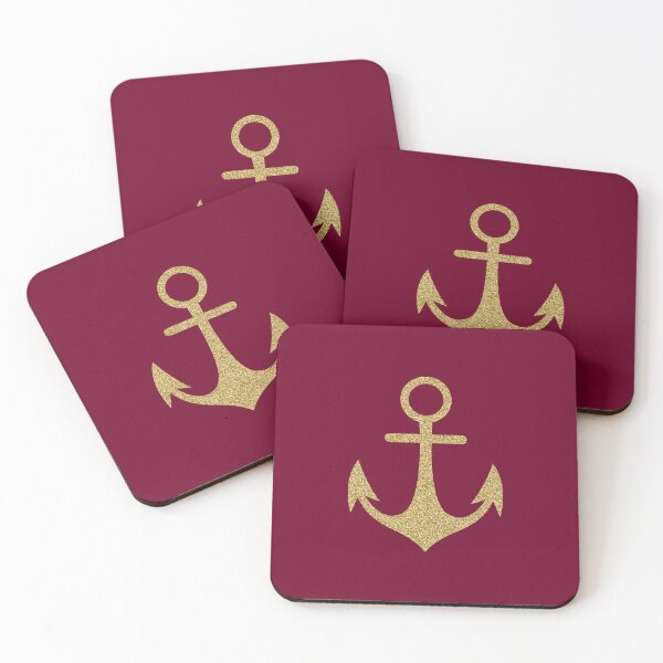 Item preview, Golden Anchors Aweigh Nautical Theme designed and sold by FrazellaDesigns.