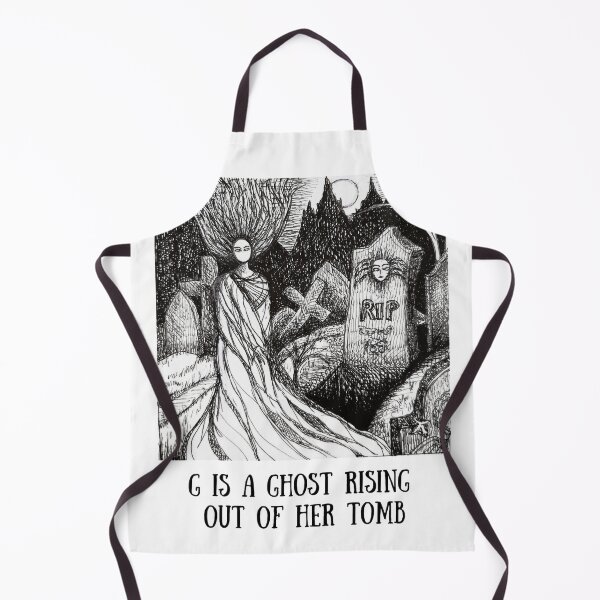 Item preview, G is a Ghost Rising Out of Her Tomb.... designed and sold by The Mysterious Domain Alyne Whiteswan Fine Art Prints and Merch.