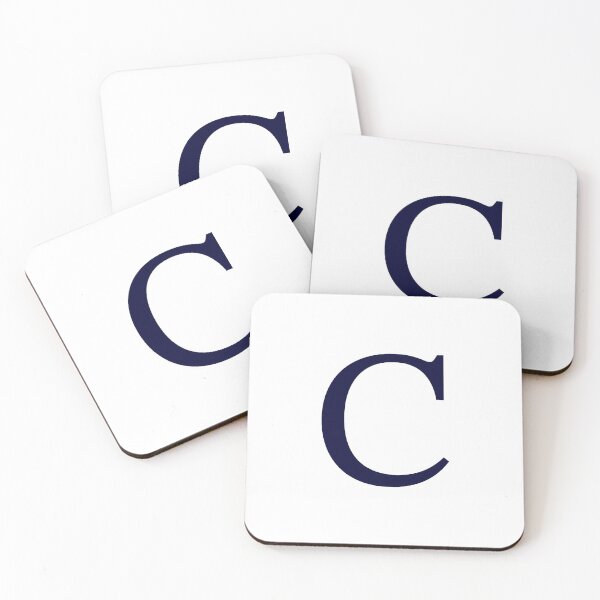 Item preview, Navy Blue On White Basic Monogram C designed and sold by rewstudio.