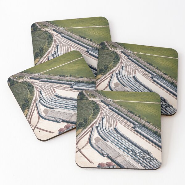 Item preview, Multiple high speed French TGV trains aerial view designed and sold by Grégory DUBUS.