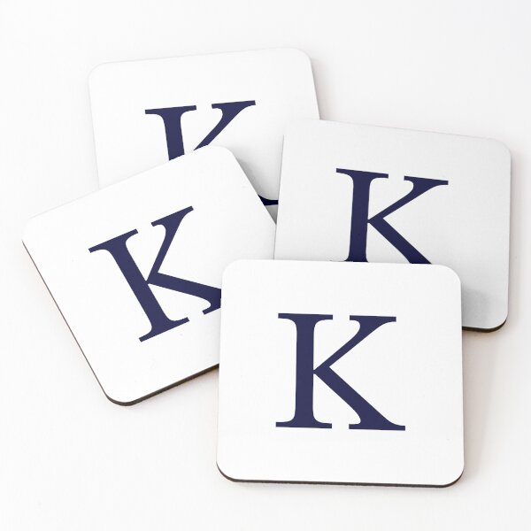 Item preview, Navy Blue On White Basic Monogram K designed and sold by rewstudio.