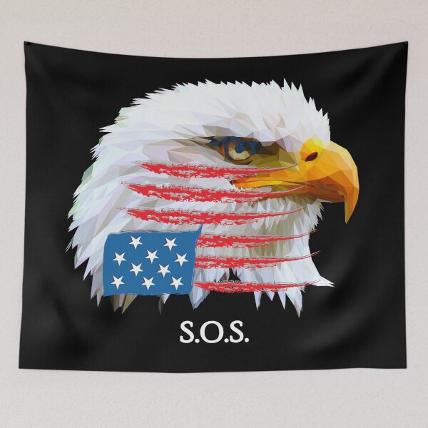 Item preview, American Bald Eagle - SOS - America in Crisis designed and sold by ittybittyowl.