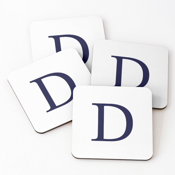 Item preview, Navy Blue On White Basic Monogram D designed and sold by rewstudio.