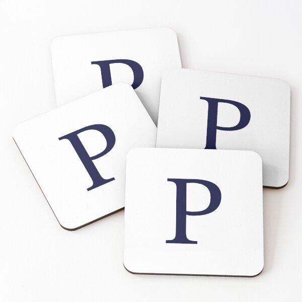 Item preview, Navy Blue On White Basic Monogram P designed and sold by rewstudio.