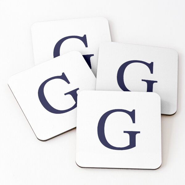 Item preview, Navy Blue On White Basic Monogram G designed and sold by rewstudio.