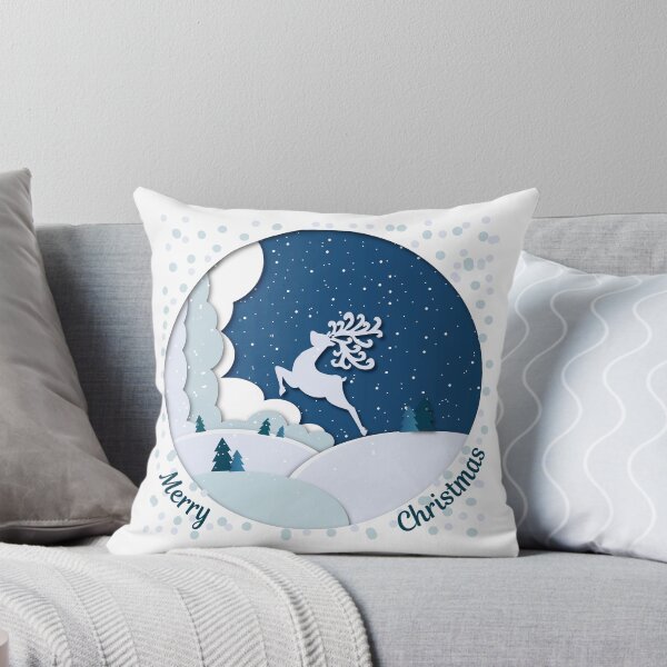 Item preview, Merry Christmas, Christmas deer, Christmas, winter forest, paper Cut designed and sold by Nesterova.