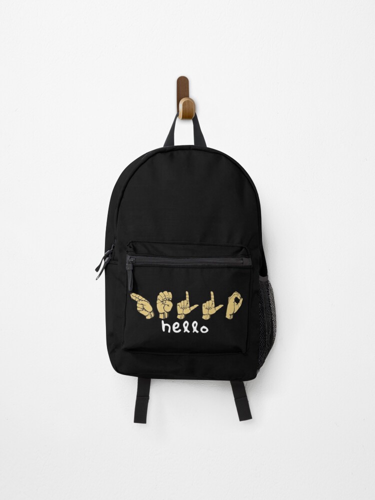 Thumbnail 1 of 3, Backpack, Hello designed and sold by GeeHanz.