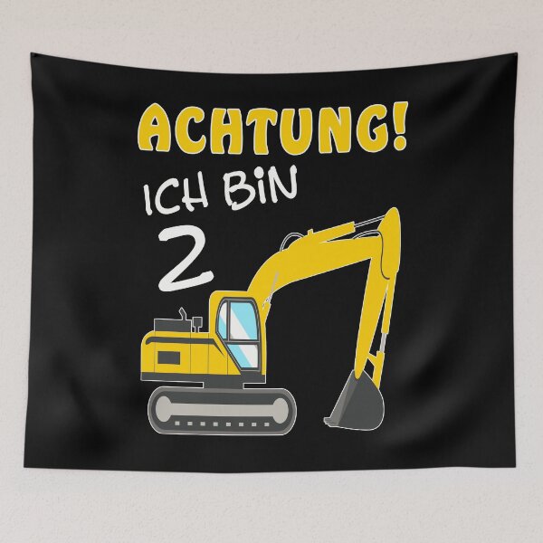 Item preview, 2nd birthday I'm 2 years old excavator construction site boy designed and sold by Renergie.