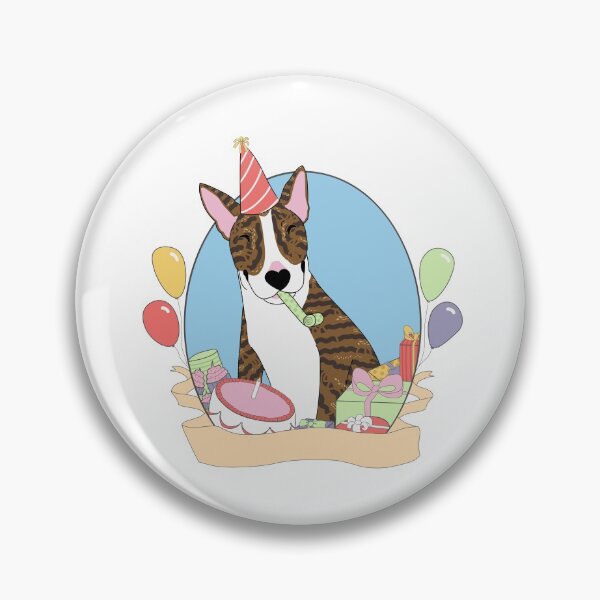 Item preview, Birthday Bull - Brindle & White designed and sold by Qtea.