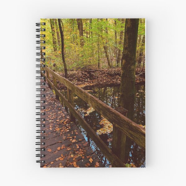 Item preview, BRIDGE ON A STREAM IN THE WOODS designed and sold by ECreatesArt.