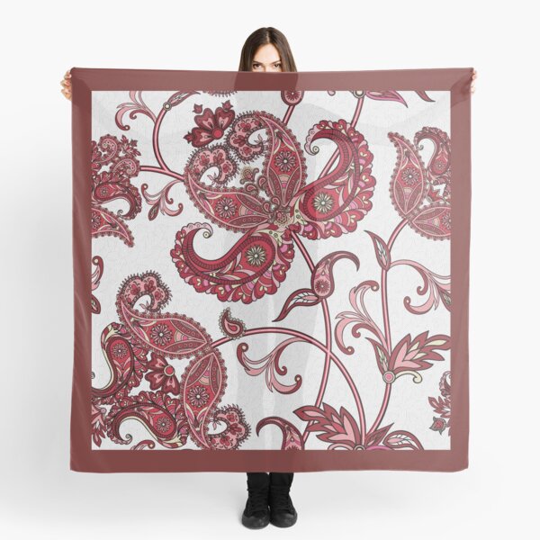 Hannibal Fan Art Decor - Cranberry Red Paisley Tie Design Scarf