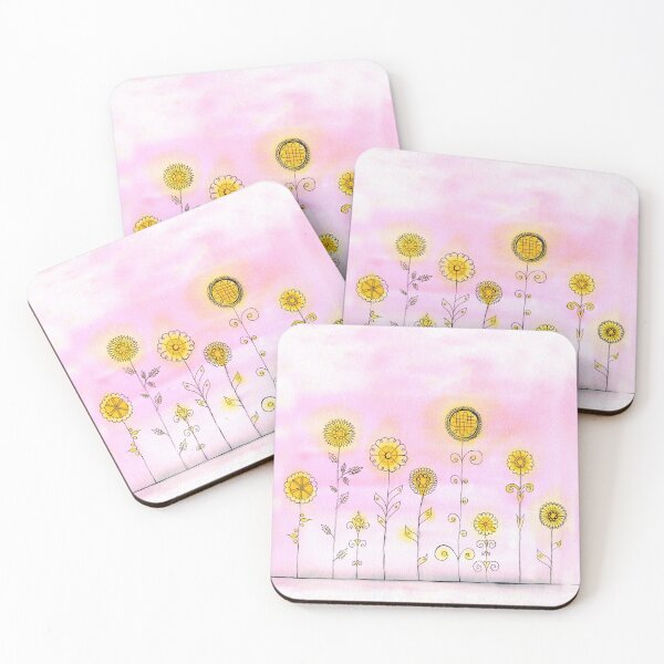 Item preview, Pink Folk Flowers designed and sold by Ariadne Kritonos.