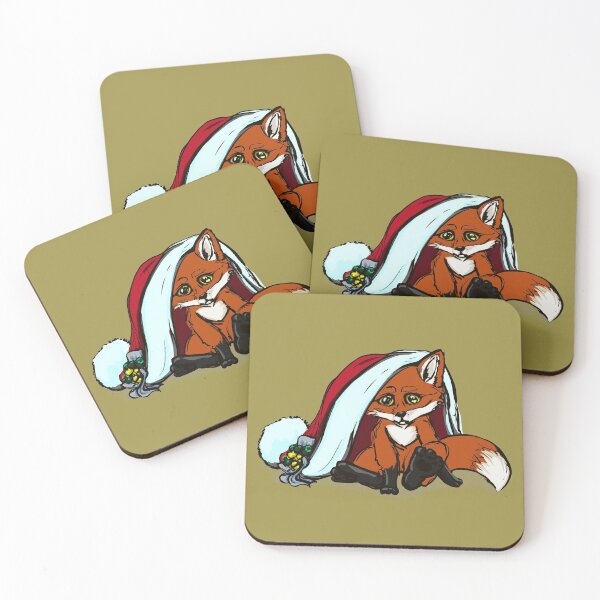 Item preview, christmas fox designed and sold by FoxBanditArt.