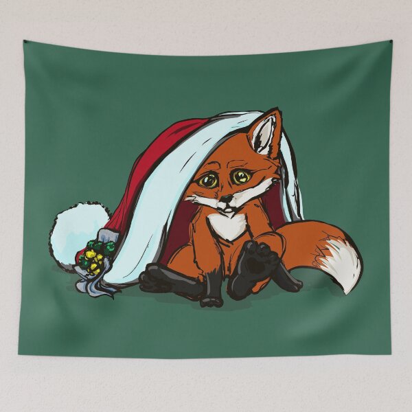Item preview, christmas fox designed and sold by FoxBanditArt.