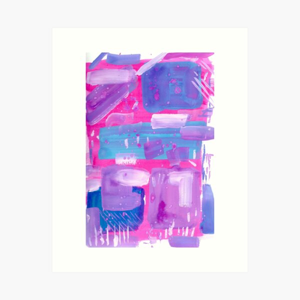 Three colour abstract Art Print
