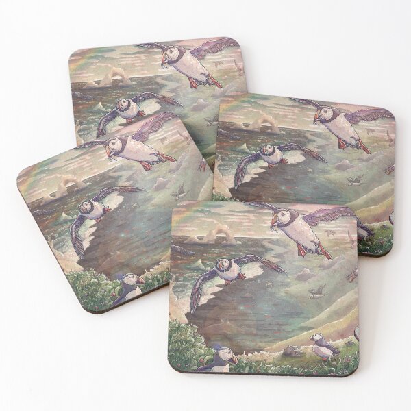 Item preview, Cliffside Puffins designed and sold by TaylorRoseArt.