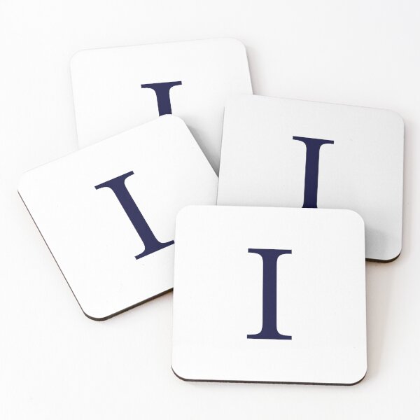 Item preview, Navy Blue On White Basic Monogram I designed and sold by rewstudio.