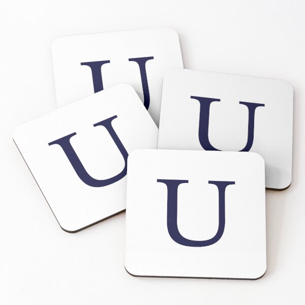 Item preview, Navy Blue On White Basic Monogram U designed and sold by rewstudio.