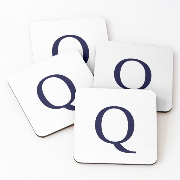 Item preview, Navy Blue On White Basic Monogram Q designed and sold by rewstudio.