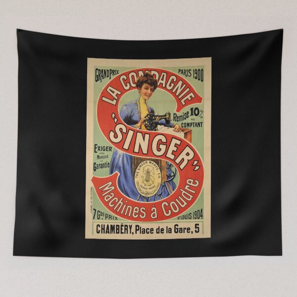 Item preview, retro la compagnie singer machine a coudre designed and sold by CorasPosters.