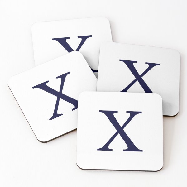 Item preview, Navy Blue On White Basic Monogram X designed and sold by rewstudio.