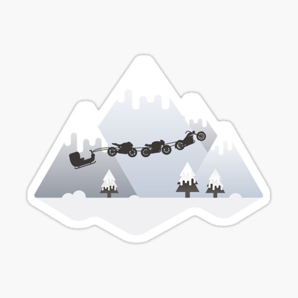 Motorbike Christmas Sticker