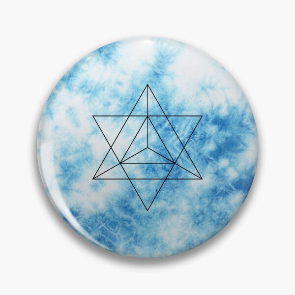 Item preview, Blue Tie Dye Esoteric Triangle Line Art designed and sold by Ninjakandy.