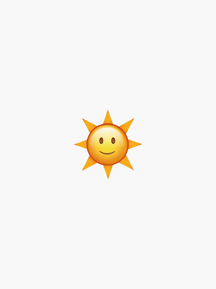 smiley face sun emoji Sticker for Sale by MemoriesOfMagic