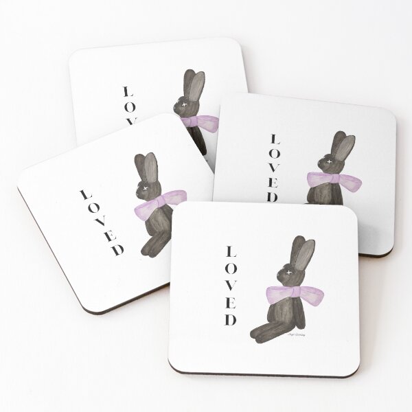 Item preview, loved bunny purple ribbon designed and sold by angeldarkling.