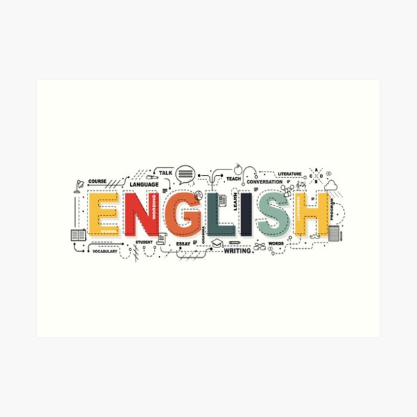 "English Word" Art Print for Sale by Otach Redbubble