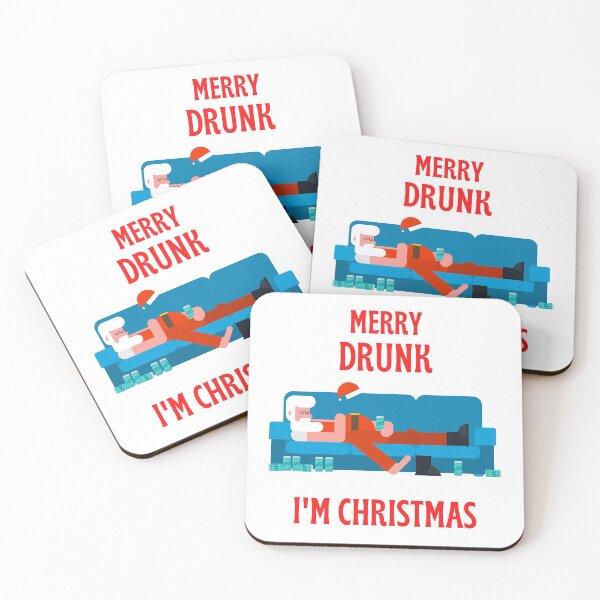 Item preview, Merry Drunk I'm Christmas - Funny Christmas Design With Drunk Santa Claus on Sofa designed and sold by Irelene.