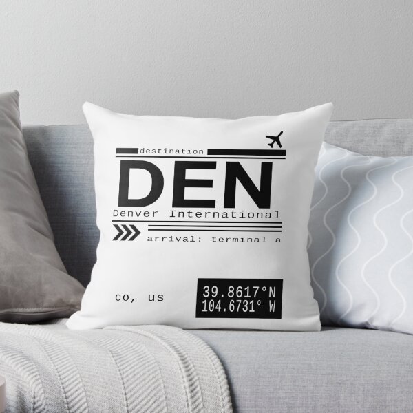 Denver International Airport Call Letters Throw Pillow