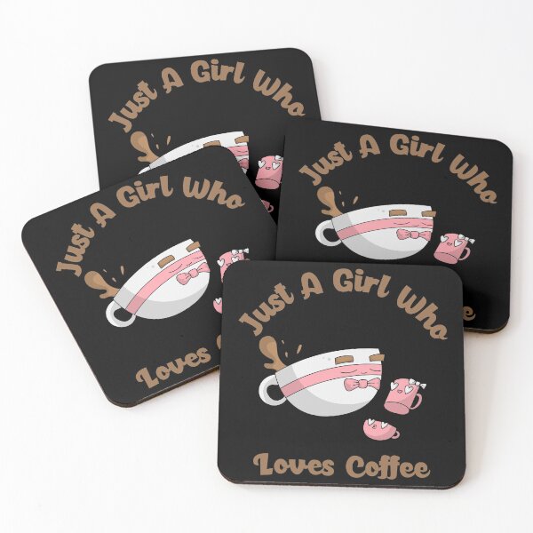 Item preview, Just A Girl Who Loves Coffee Cute Funny  designed and sold by Qudkin.