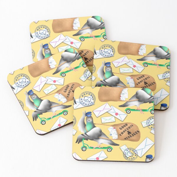 Item preview, Pigeons Express (Yellow Background) designed and sold by illucalliart.