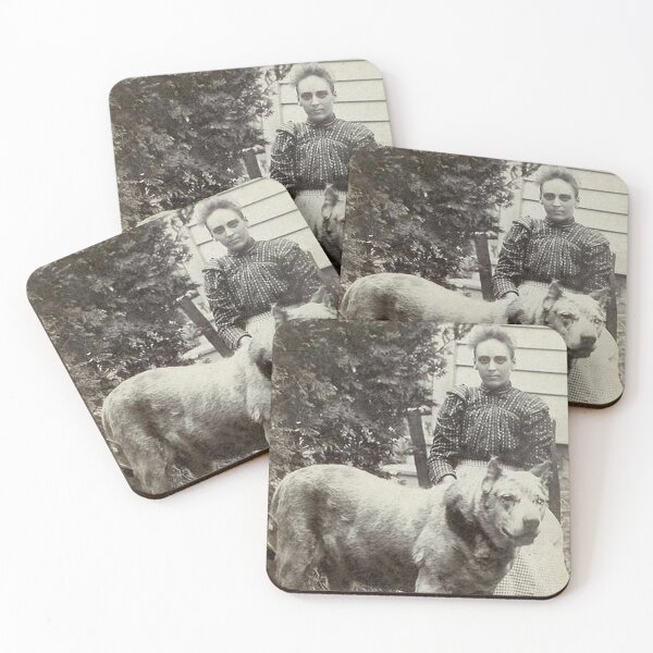 Item preview, Vintage dog horror girl photo Dogs retro pet designed and sold by Coolstuff4you71.
