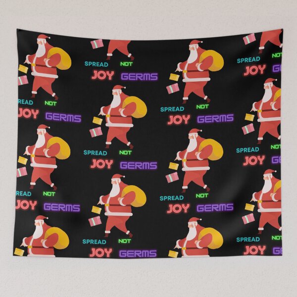 Item preview, SPREAD JOY NOT GERMS CHRISTMAS TIME SANTA CLAUS designed and sold by OneTimeEngineer.
