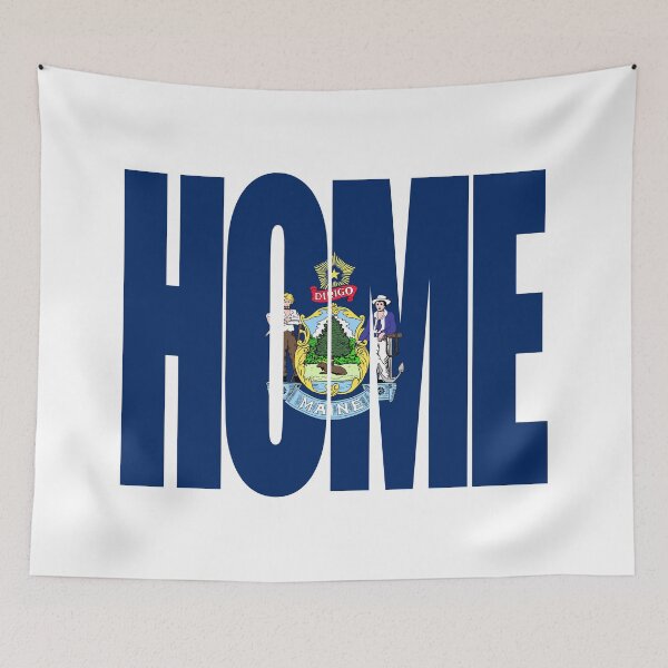 Item preview, Maine Home - State Flag designed and sold by DonDota.