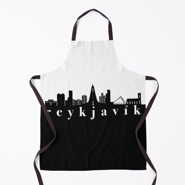 Item preview, minimalist reykjavik skyline black and white color block  designed and sold by neopop.