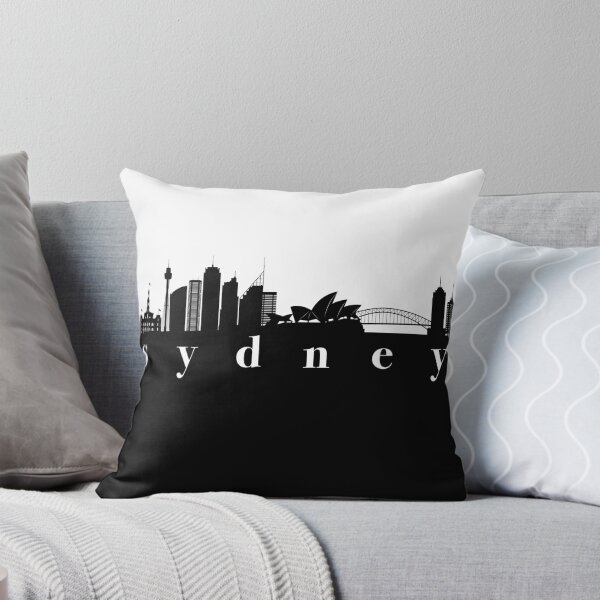 Artikelvorschau, minimalistischer Sydney Skyline Schwarzweiss-Farbblock entworfen und verkauft von neopop.