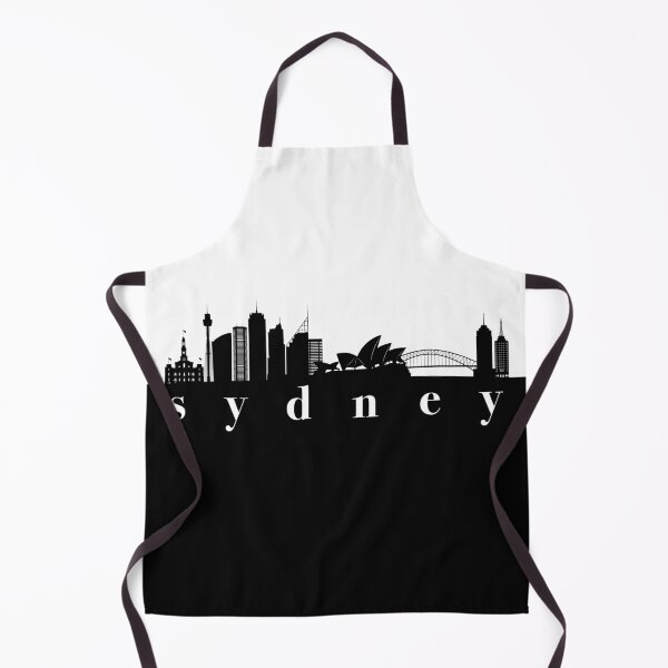 Item preview, minimalist sydney skyline black and white color block designed and sold by neopop.